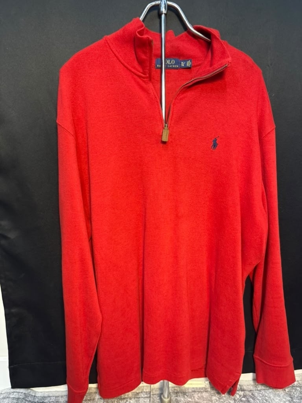 Polo by Ralph Lauren Red Half-Zip Pullover Sweater XL